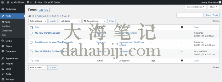 管理WordPress文章
